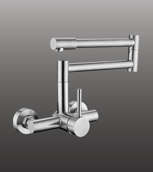 Stainless steel Wall Mounted Adjustable Sink Mixer  – Aquant India